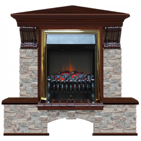 Бостон К Грот цветной угловой (красное дерево)+Fobos Brass