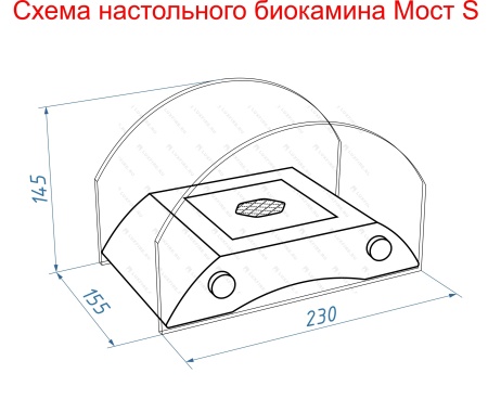 Настольный биокамин Lux Fire "Графский мост" S (черный) Настольный биокамин Lux Fire "Графский мост" S (черный) по цене 14 641 руб.