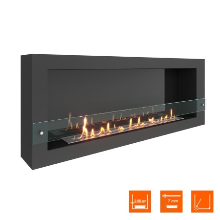 Биокамин SteelHeat WALL ONE 1400 черный, стекло, стемалит Биокамин SteelHeat WALL ONE 1400 черный, стекло, стемалит по цене 76 650 руб.