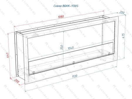 Встроенный биокамин Lux Fire Кабинет 1130 S Встроенный биокамин Lux Fire Кабинет 1130 S по цене 60 390 руб.