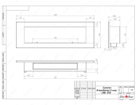 Биокамин SteelHeat LONG-D 1200 по цене 40 320 руб.
