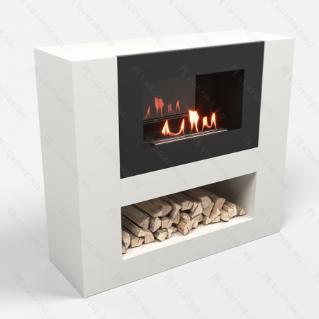 Тумба LUXFIRE с биокамином "Лукоморье" 900 (белая) по цене 67 633 руб.