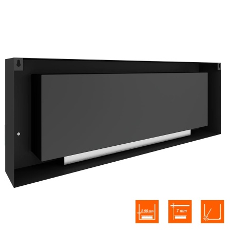 Биокамин SteelHeat WALL LONG 1500 черный по цене 65 070 руб.