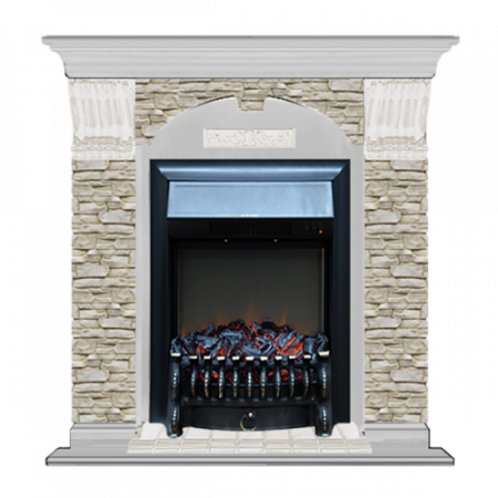 Арочный Грот однотонный (беленый дуб)+Fobos Black Арочный Грот однотонный (беленый дуб)+Fobos Black