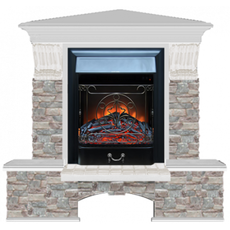 Бостон К Грот цветной угловой (беленый дуб)+Majestic Black Бостон К Грот цветной угловой (беленый дуб)+Majestic Black