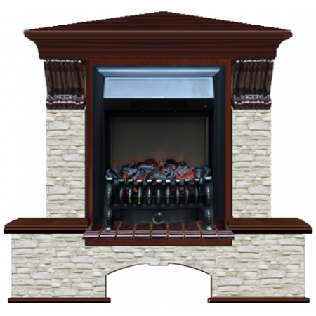 Бостон К Грот однотонный угловой (красное дерево)+Fobos Black