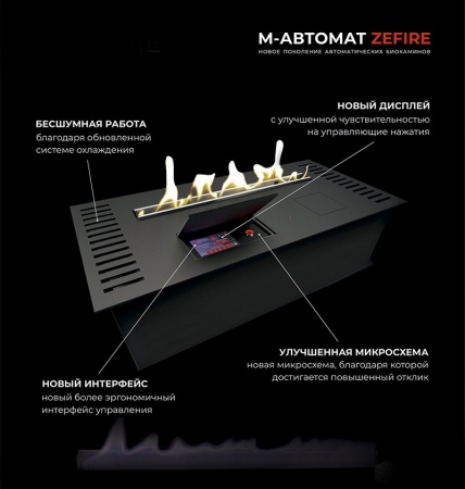 Автоматический биокамин ZeFire M 700 шлифованный Автоматический биокамин ZeFire M 700 шлифованный по цене 219 000 руб.
